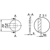 500 X AFNOR-Scheiben Form LL NF E 25-513 Edelstahl A2 LL4