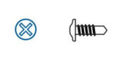 QZ Selbstbohrende Schrauben Linsenflanschkopf 3.5x13 PH-2 Stahl gehärtet verzinkt
