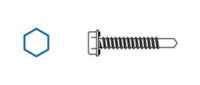QZ Selbstbohrende Schrauben Sechskant DIN7504K USA Stahl gehärtet verzinkt