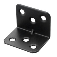 Verstärkter 90°-Winkelverbinder aus lackiertem Eisen für Möbelmontage, schwarz & weiß, robust & korrosionsbeständig