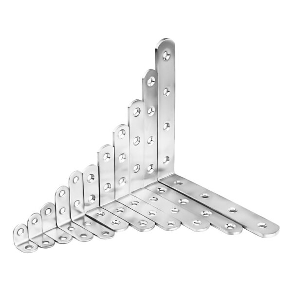 Edelstahl-Winkelverbinder 90° L-Form – Verstärkter Möbelwinkel für Regale, Ecken & Konstruktionen