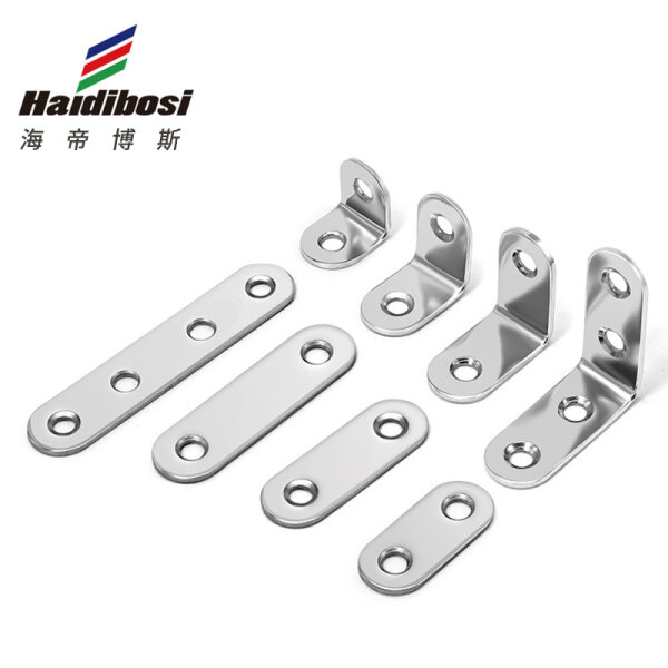 Edelstahl-Winkelverbinder 90° L-Form, verstärkt, in diversen Größen und Farben, ideal für Möbel- und Regalbefestigung