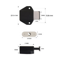 Magnetischer Schranköffner ohne Griff, Push-to-Open Mechanismus, ABS, für Möbel- und Lüftungstüren, Schwarz/Weiß