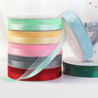 Halbsatin-Organza-Band 2,5 cm breit, vielseitig für Dekoration, Verpackung und Floristik, 25 m Rolle, elegante Farben