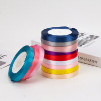 1 cm breites Satinband aus Polyester für Geschenkverpackungen, Hochzeiten und Dekorationen in vielen Farben