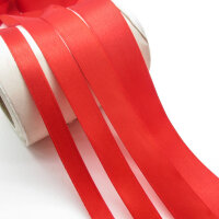 Rotes Polyesterband 0,3-8 cm breit, 22 m Rolle, ideal für Geschenkverpackung, Dekoration und Hochzeiten