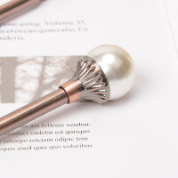 U-förmiger Wandhaken aus Metall mit Zierperle: Gardinenhalter & Kleiderhaken für Wandmontage