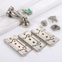 Edelstahl Türschloss mit Drückergarnitur – leise, mechanisch, gebürstet, für Wohn- & Gewerbetüren, universelle Montage