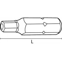 1 Stk. Bit Sechskant f. Sicherungsschlüssel Grösse: 2, L= 25mm Stahl