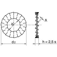 500X Fächerscheiben m. Doppelzahnung Breite Form DD 5 Stahl weiß verzinkt