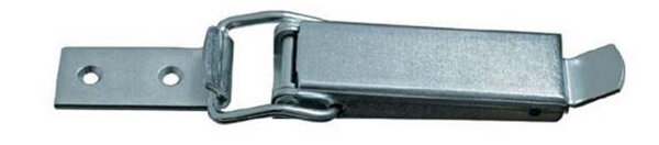 Kappenschloss Stahl verzinkt mit Gegenhaken H=12.5 mm, B=34 mm, L=140.5 mm