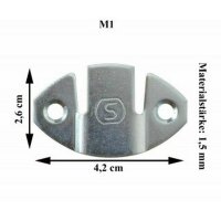 100X M&ouml;belverbinder S=1.5 mm, B=2.6 cm, L= 4.2 cm
