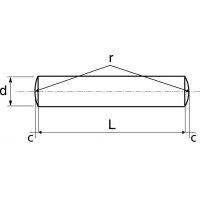 Zylinderstifte Ø 0,8-20 mm DIN 7 Form A Edelstahl A1 1.4305 m6 ISO 2338