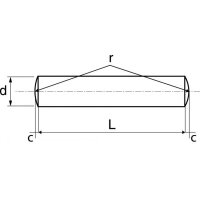 200 X Zylinderstifte Form A, Toleranzfeld m6 DIN 7 1.4305 A1 3m6X28