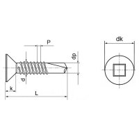 200 X Bohrschrauben mit Senkkopf, Form O DIN 7504 Edelstahl A2 O 3,5X13 V1