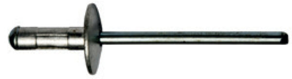 4.8 X 10.0 mm 500 Stück Alu / Stahl Multigrip Blindnieten Extra Grosskopf