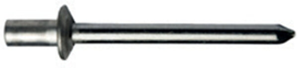 4.8 X 25.0 mm 250 Stück Alu / Edelstahl A2 Becherblindniete Flachkopf