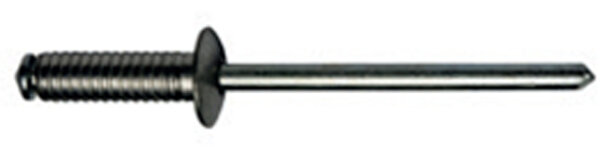 4.8 X 12.0 mm 500 Stück Alu / Stahl Rillierte Blindnieten Flachkopf